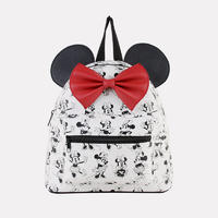 Hot sell PU leather min backpack Cut Minnie Mouse school backpack for girls